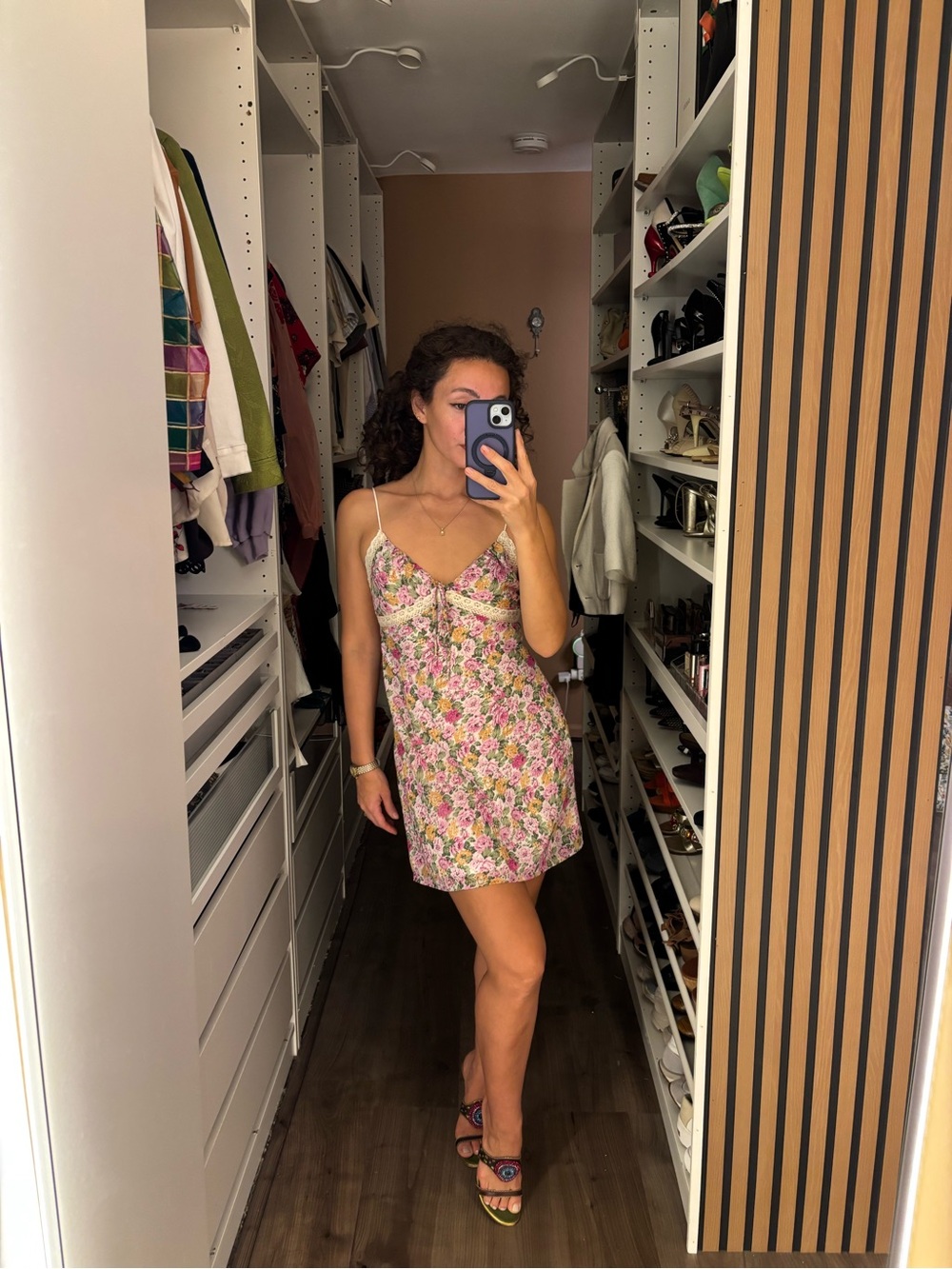 Princess Polly Pink Floral Mini Slip Dress